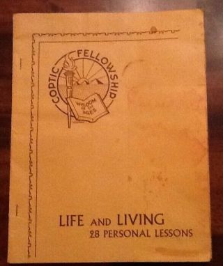 Coptic Fellowship Wisdom Of The Ages Vintage Booklet Life And Living 28 Lessons