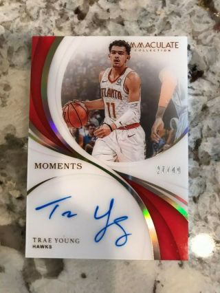 2018 - 19 Immaculate Trae Young Moments Auto 27/49