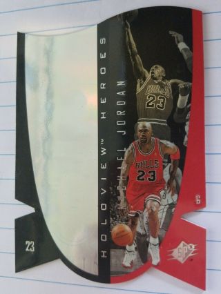 Michael Jordan 1997 Upper Deck Spx Holoview Heroes Die - Cut Card Holographic