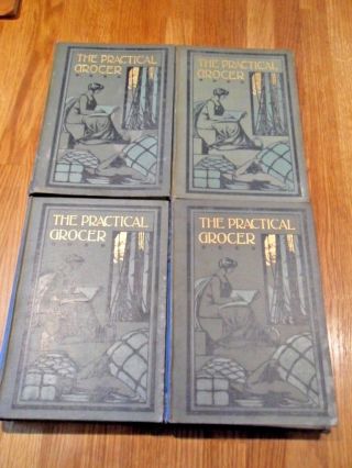 The Practical Grocer 4 Volume Set By W H Simmonds 1912 Antique Old Vintage