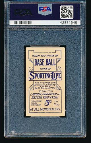 1911 M116 Sporting Life SAM CRAWFORD Blue Background PSA 3 2