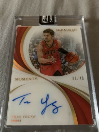Trae Young Immaculate Moments Auto 39/49 Auto Accetate