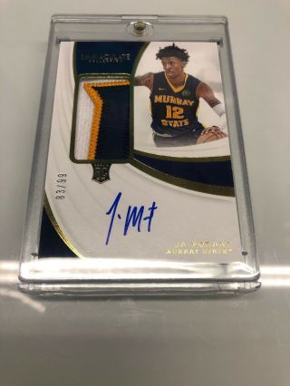 2019 - 20 Immaculate Collegiate Ja Morant Rpa Rookie Patch Auto 83/99 Murray State