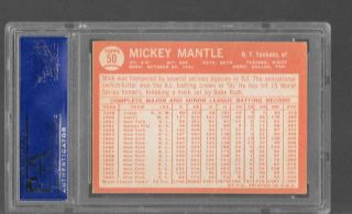 1964 Topps 50 MICKEY MANTLE Yankees PSA 5 EX Opens below VCP 2