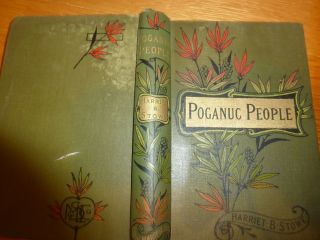 Poganuc People By Harriet B Stowe 1903 Lovely Art Noveau Cover Authentic Good
