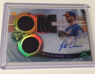2019 Topps Triple Threads Pete Alonso Rookie Jersey Auto /99