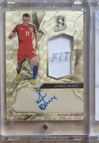 Panini Spectra Soccer Jamie Vardy Patch Auto 1/1 One Of One