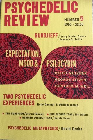 Psychedelic Review No 5 1965 Timothy Leary,  Metzner,  Gurdjieff,  Weil,  Millbrook