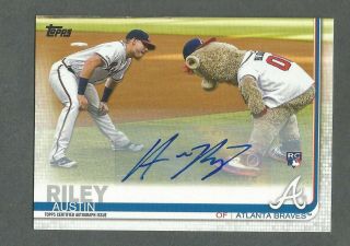 2019 Topps Update Austin Riley Rookie Rc Autograph Auto Ssp Image Variation