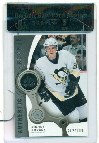 2005 - 06 Sp Game Authentic Rookie 282/999 Sidney Crosby Rc Bgs 9