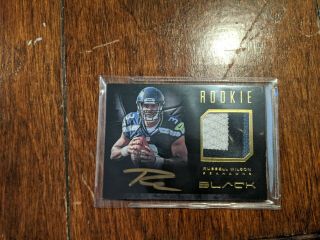 2012 Panini Black Rookie Rc Autograph Auto 3 Color Patch Russell Wilson 58/99