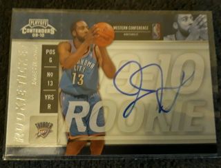James Harden 2009/10 Playoff Contenders Rc Rookie Ticket Autograph On Card Auto
