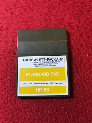 Hp - 65 Standard Pac Program Cards And Card Case Hewlett - Packard Calculator
