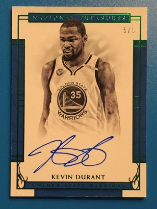 2016 - 17 National Treasures Kevin Durant Auto 5/5