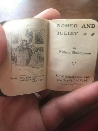Romeo And Juliet - Miniature Antique Shakespeare Book C1930 Mini