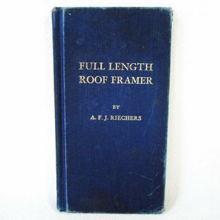 Full Length Roof Framer Contractors Reference Book 1969