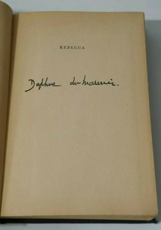 1938 REBECCA by DAPHNE DU MAURIER Early Edition Facsimile Autograph Hardcover 2