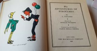 The ADVENTURES OF PINOCCHIO by C.  Collodi Illus by Mussino Oct 1930 3