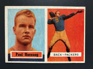 1957 Topps 151 Paul Hornung Rc Extraordinary Card