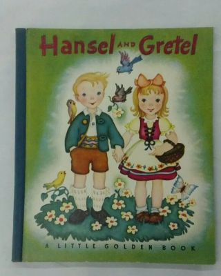 Vintage Little Golden Book HANSEL AND GRETEL with dust jacket GREAT 2