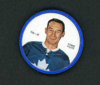 1968 - 69 Shirriff Hockey Coins Tor - 18 Pierre Pilote Maple Leafs Sp