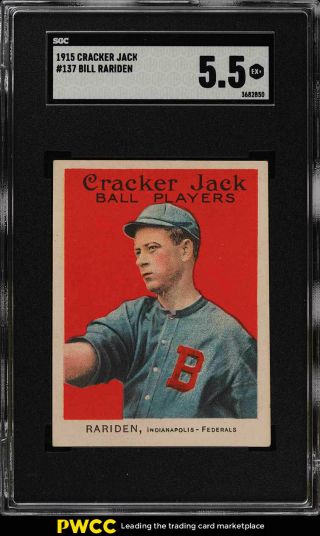 1915 Cracker Jack Bill Rariden 137 Sgc 5.  5 Ex,  (pwcc)