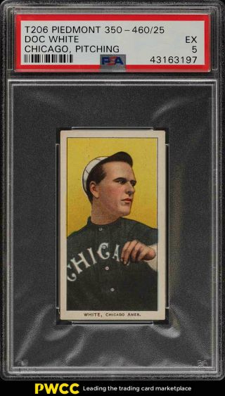 1909 - 11 T206 Doc White Chicago,  Pitching Psa 5 Ex (pwcc)