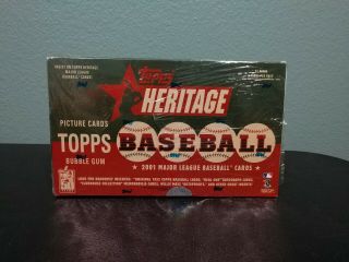 Factory 2001 Topps Heritage Baseball Hobby Box 24 Packs / 8 Cards