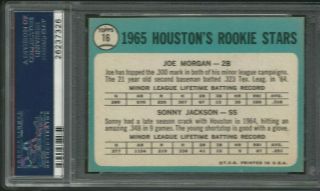 JOE MORGAN 1965 Topps 16 PSA 7.  5 NM,  rookie card (RC) HOF 2