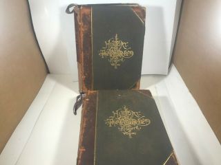 Antique Leather 1885 Ridpath History Of The World Vol Ii & Iii