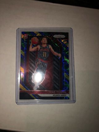 2018 - 19 prizm trae young blue yellow green choice. 3