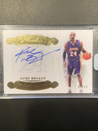 Kobe Bryant 2017 - 18 Panini Flawless Honored Numbers Encased Autograph 07/10