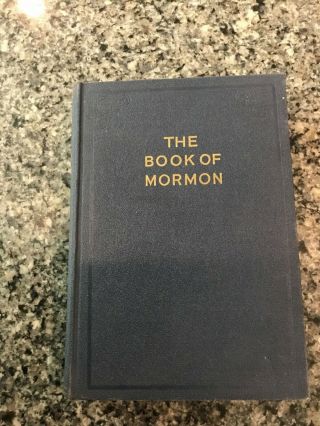 1949 Vintage The Book Of Mormon Blue Hardcover Lds Church Scriptures