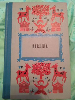 Antique/vtg Heidi By Johanna Spyri Junior Deluxe Editions Collectible Book Hc