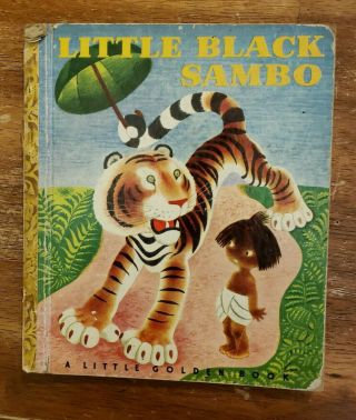 Vintage Little Black Sambo Helen Bannerman 1948 Little Golden Book