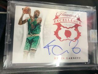 Kevin Garnett 2018/19 Flawless Auto Autograph 12/15 Boston Celtics Taty