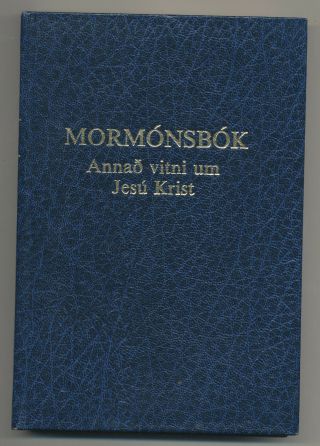 Vtg 1989 Lds Book Of Mormon In Icelandic Mormónsbók.  Annað Vitni Um Jesú Krist