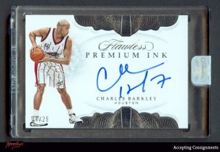 2018 - 19 Flawless Premium Ink Charles Barkley Autograph Auto 04/25 Rockets
