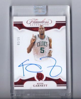 2018/19 Flawless Basketball Kevin Garnett Ruby Auto 4/15 Rare Celtics Hot