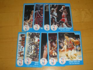 1984 - 85 Star Gold Medalist 9 Card Set Michael Jordan Patrick Ewing Rookie Rc