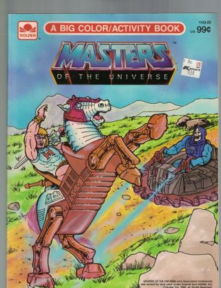 Masters Of The Universe Big Coloring Activity Book 1985 Golden Motu He - Man