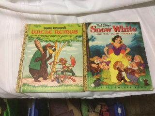 Walt Disney’s Snow White 7 Dwarfs Uncle Remus Little Golden Book 1948