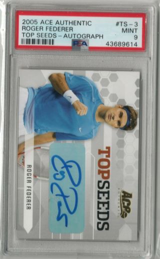 2005 Ace Authentic Roger Federer Top Seeds Auto Psa 9 Ts - 3 [hy]