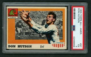 1955 Topps All - American Football Card - 97 Don Hutson Sp Rc,  Psa 5 Ex