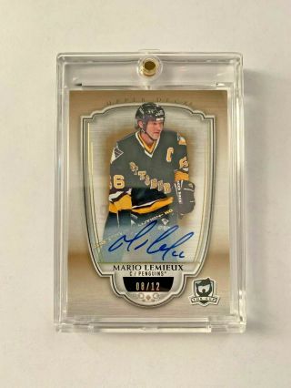 2018 - 19 Upper Deck The Cup Hockey Mario Lemieux Gold Spectrum On Card Auto 8/12