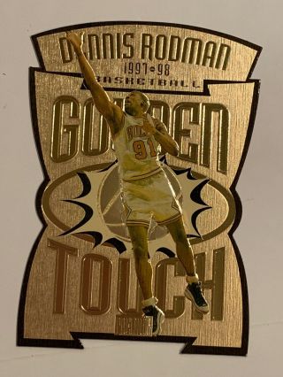 97 - 98 Skybox Premium Golden Touch Gt10 Dennis Rodman