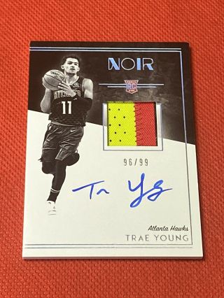 2018 - 19 Noir Trae Young 3 Color Rookie Patch Auto /99 Rpa Hawks