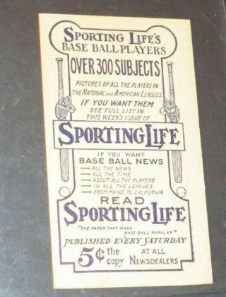 1911 M116 Sporting Life Eddie Collins Pastel Background Very 2