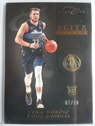 Luka Doncic 2018 - 19 Chronicles Black Box Gold 7/10 Rookie Card 317