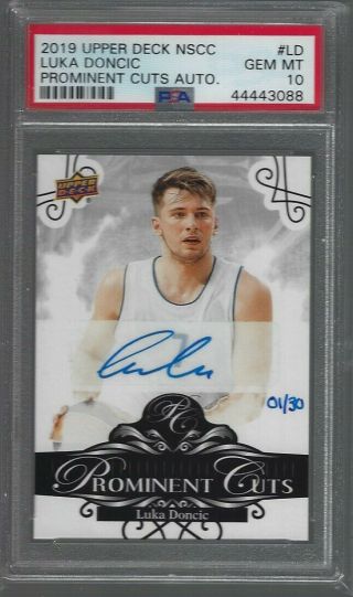 Psa 10 Luka Doncic 2019 Upper Deck Ud National Prominent Cuts Auto 1/30 1/1